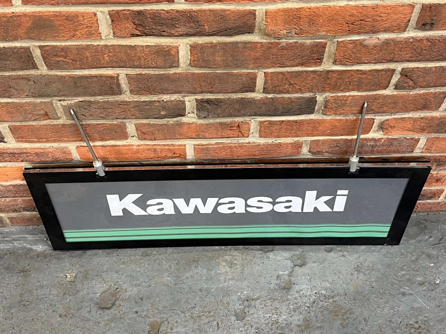 <p>Kawasaki Modern Illuminated Dealership Sign</p>