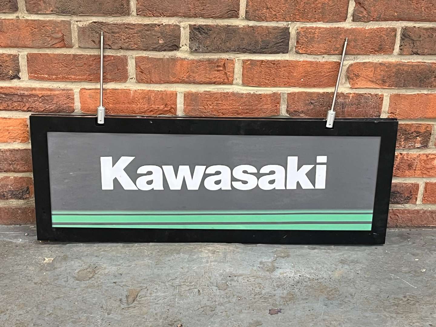<p>Kawasaki Modern Illuminated Dealership Sign</p>