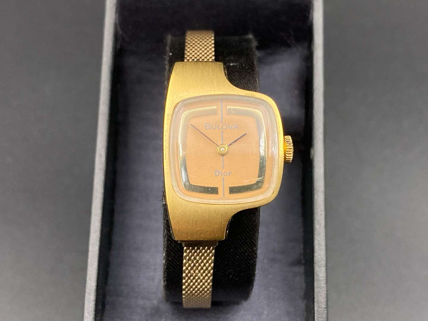 <p>BULOVA for CHRISTIAN DIOR, gold plated, 23-jewel manual wrist watch,</p>