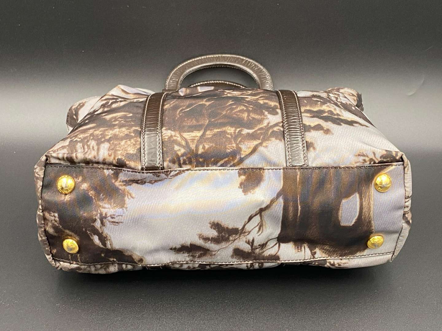 <p>PRADA, Tessuto Temple printed nylon tote, with cross body strap,</p>