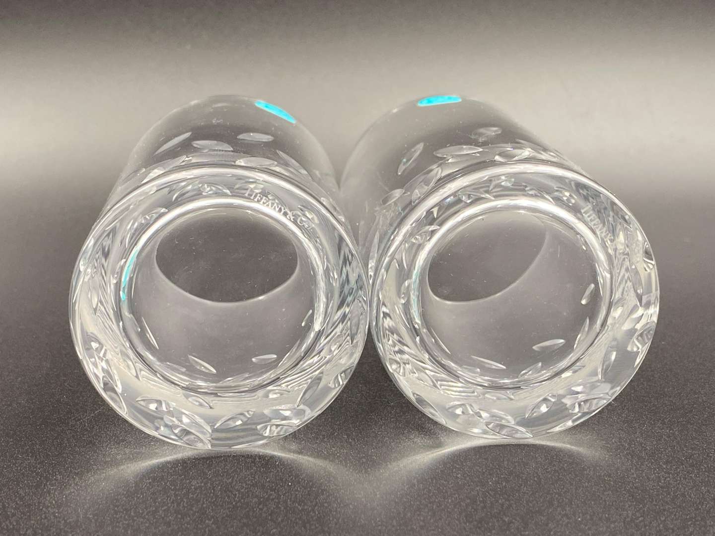 <p>TIFFANY & CO, a pair of Japanese Highball glasses,</p>