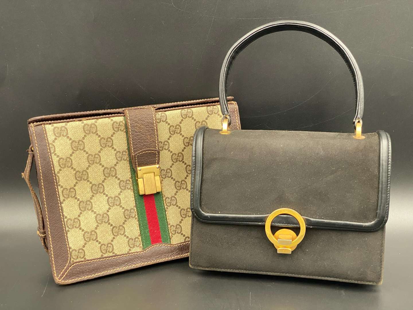 <p>GUCCI AND SAMOT, two various vintage hand bags.</p>