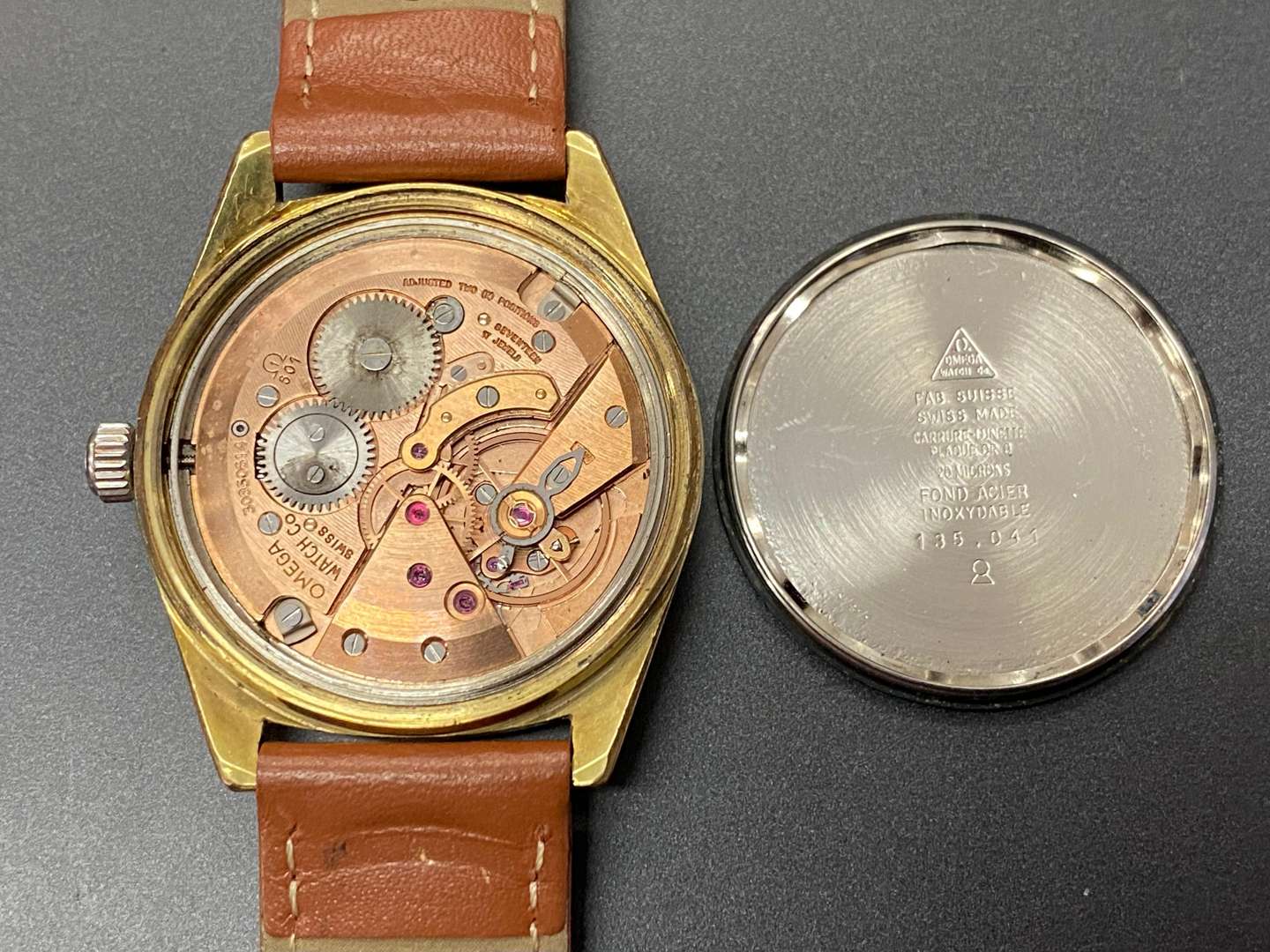 <p>OMEGA, Geneve gold plated centre seconds wristwatch</p>