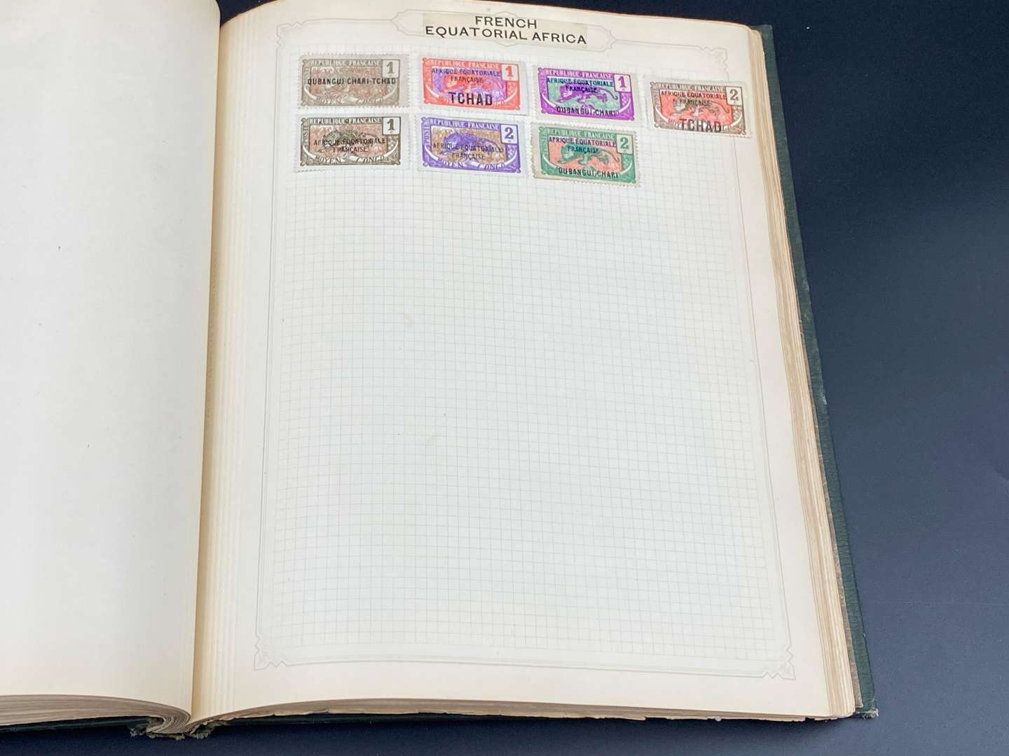 <p>SIMPLEX BLANK STAMP ALBUM, late 19th and early 20th century international stamp album and contents,</p>