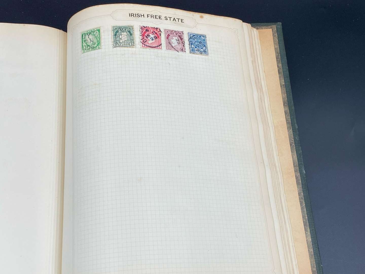 <p>SIMPLEX BLANK STAMP ALBUM, late 19th and early 20th century international stamp album and contents,</p>