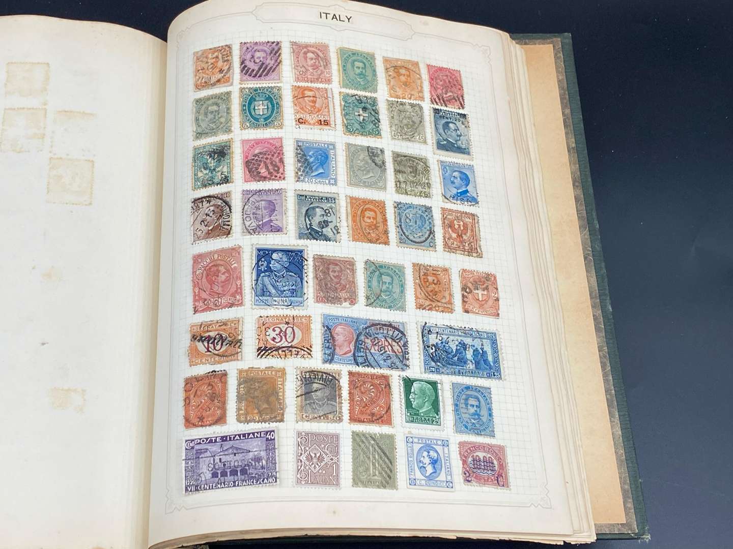 <p>SIMPLEX BLANK STAMP ALBUM, late 19th and early 20th century international stamp album and contents,</p>