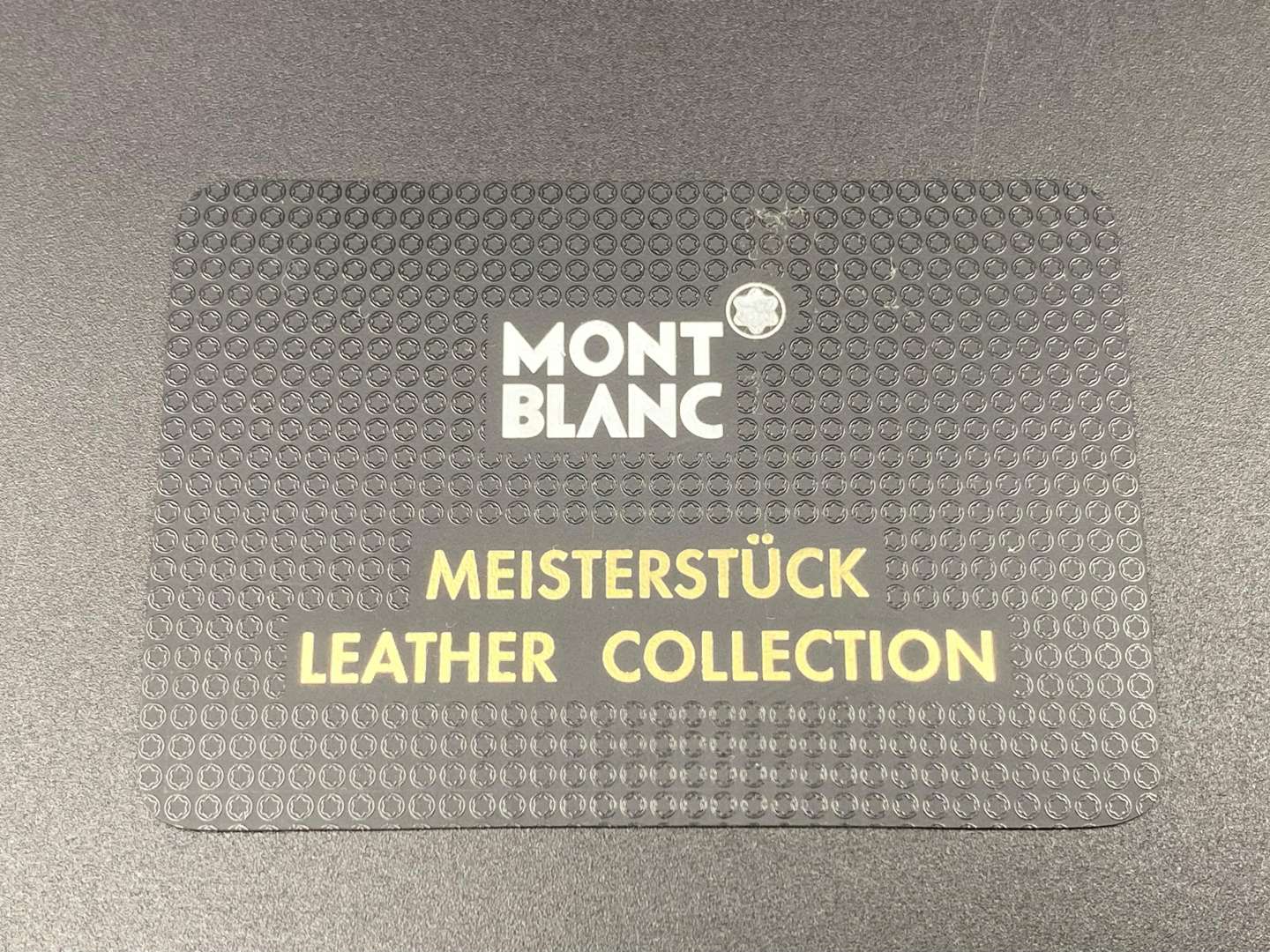 <p>MONT BLANC, a black, stitched leather pocket address book,&nbsp;</p>