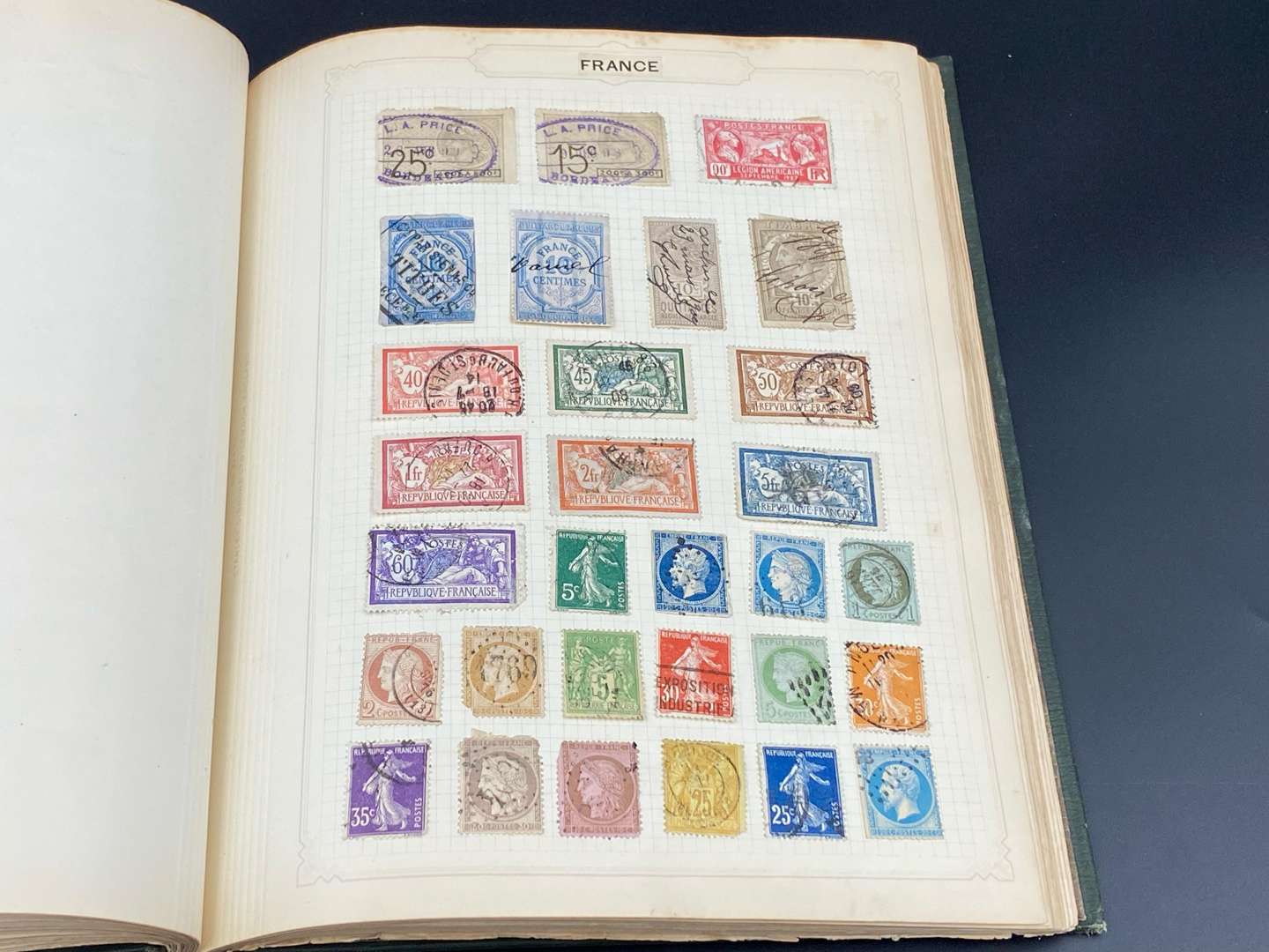 <p>SIMPLEX BLANK STAMP ALBUM, late 19th and early 20th century international stamp album and contents,</p>