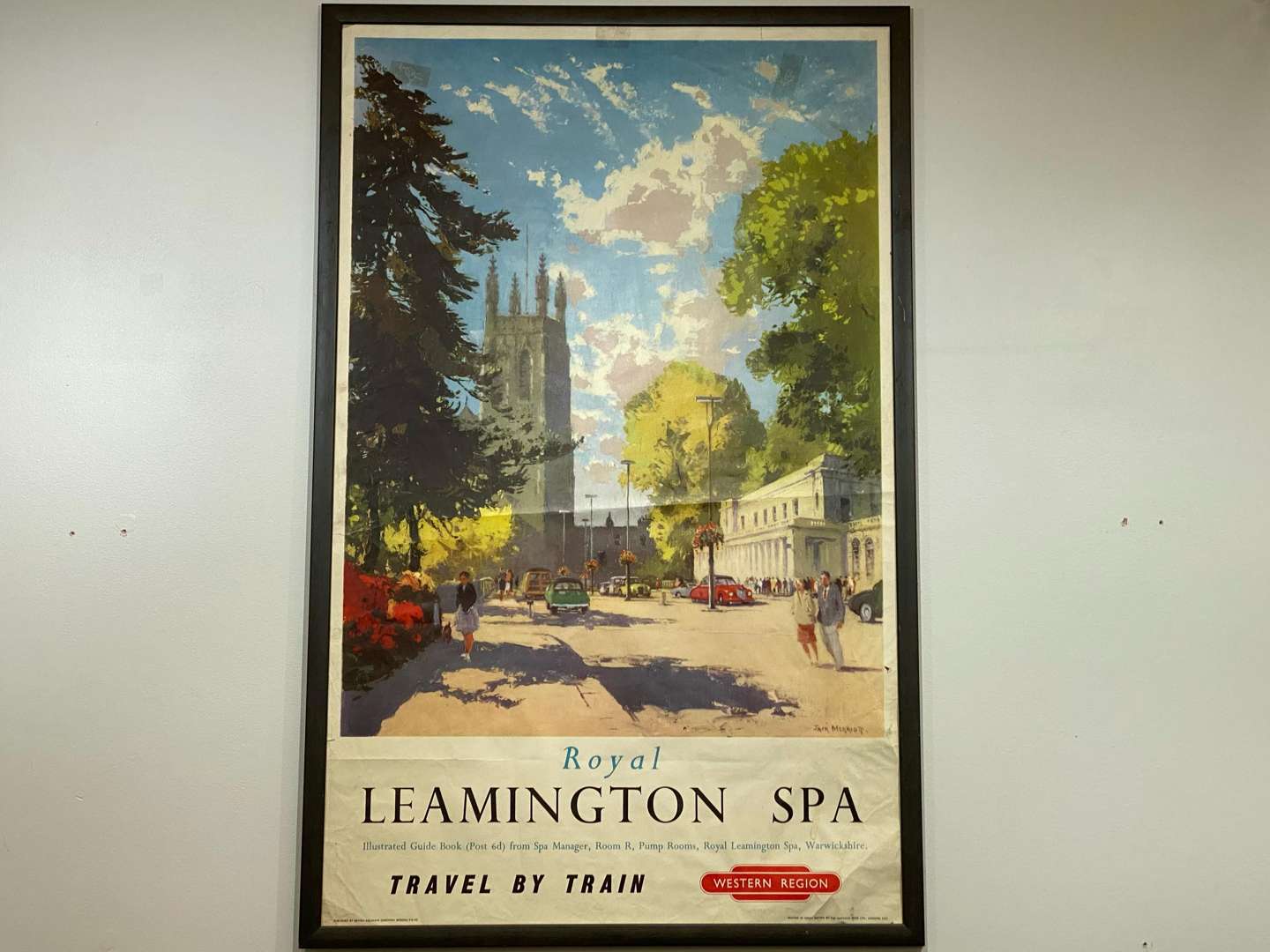 <p>BRITISH RAILWAYS, (WESTERN REGION), ROYAL LEAMINGTON SPA travel poster,</p>