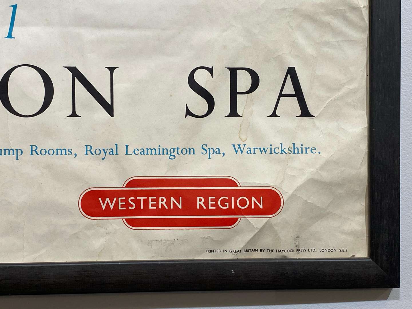 <p>BRITISH RAILWAYS, (WESTERN REGION), ROYAL LEAMINGTON SPA travel poster,</p>