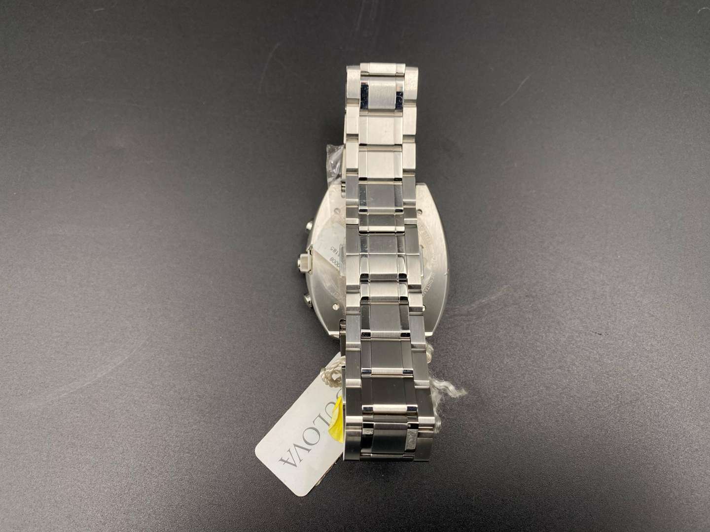 <p>BULOVA, CURV, a stainless steel, 262 kHz, electronic chronograph wristwatch, 96A185, 19923588, C877925</p>