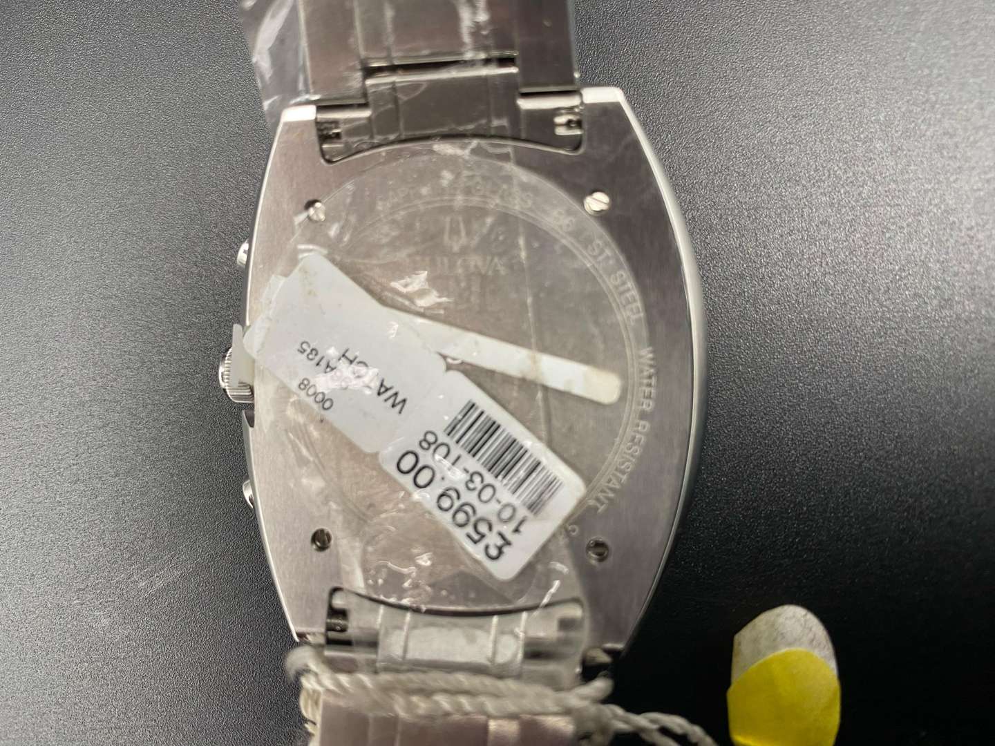 <p>BULOVA, CURV, a stainless steel, 262 kHz, electronic chronograph wristwatch, 96A185, 19923588, C877925</p>