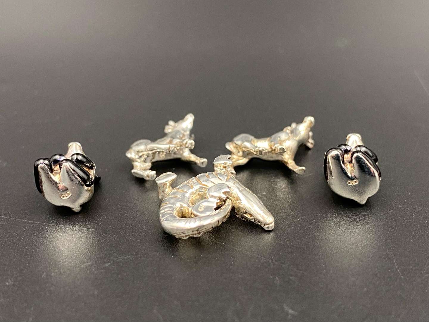 <p>LINKS OF LONDON, five various cast silver animal models</p>