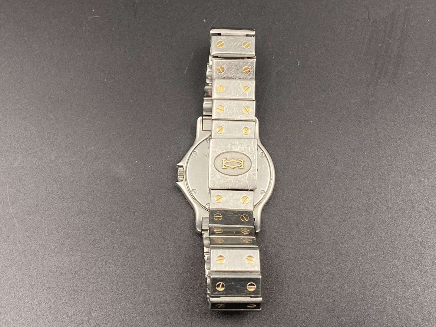 <p>CARTIER, SANTOS DE CARTIER, OCTAGON bi-metal quartz wristwatch, 187902, 05800</p>