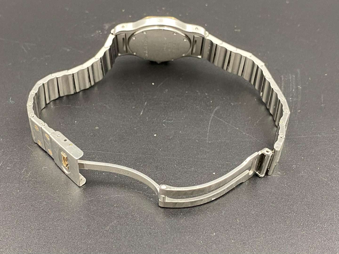 <p>CARTIER, SANTOS DE CARTIER, OCTAGON bi-metal quartz wristwatch, 187902, 05800</p>
