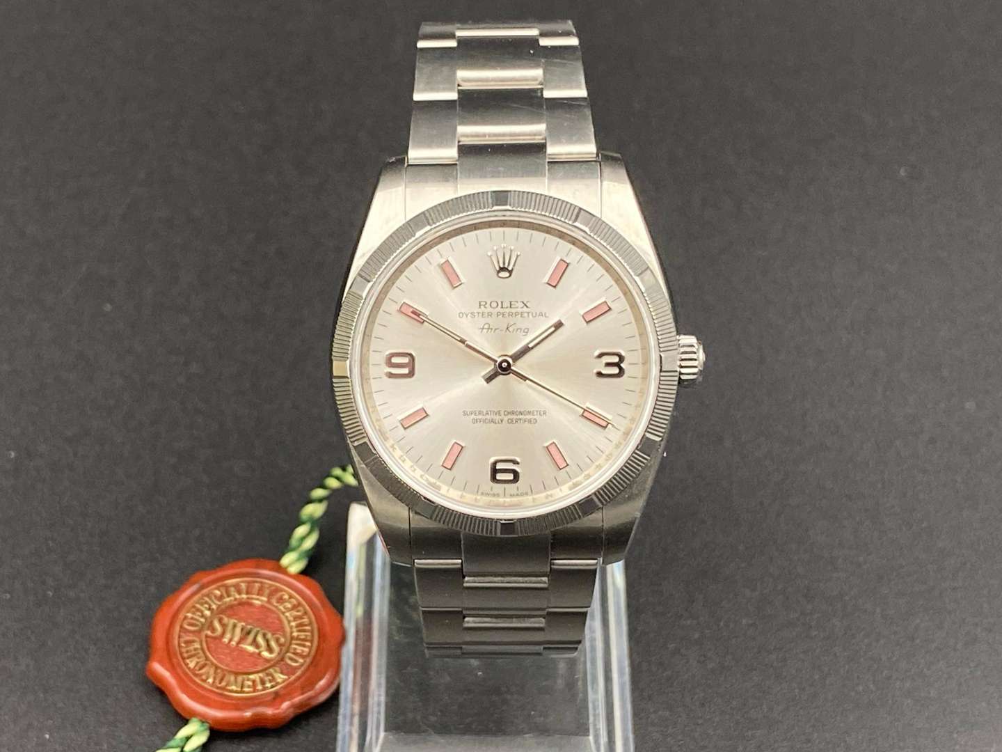 <p>ROLEX, Air-King, stainless steel, center seconds wristwatch, Ref 114210, M243752.</p>