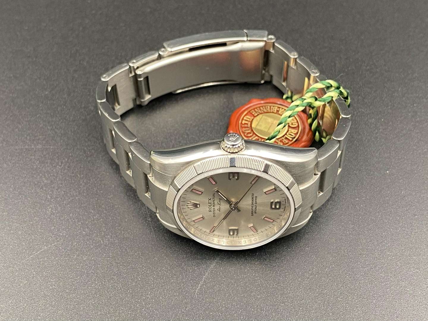 <p>ROLEX, Air-King, stainless steel, center seconds wristwatch, Ref 114210, M243752.</p>