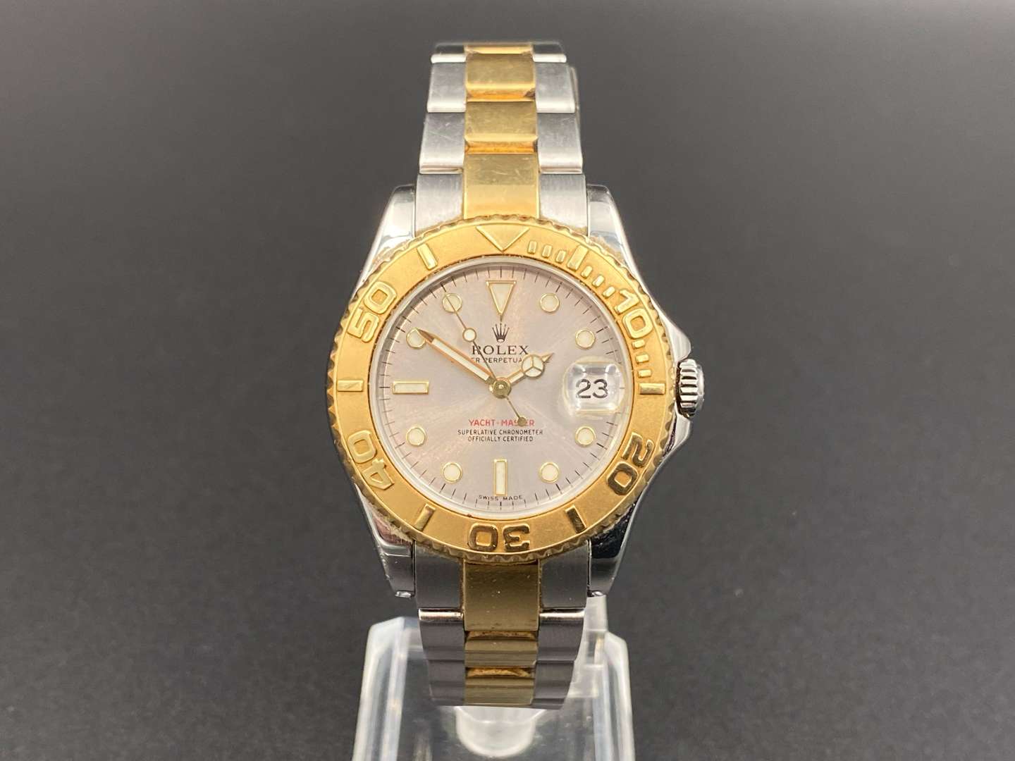 <p>ROLEX, YACHT-MASTER, stainless steel & gold, center seconds, calendar wristwatch, Ref 168623, K969098</p>