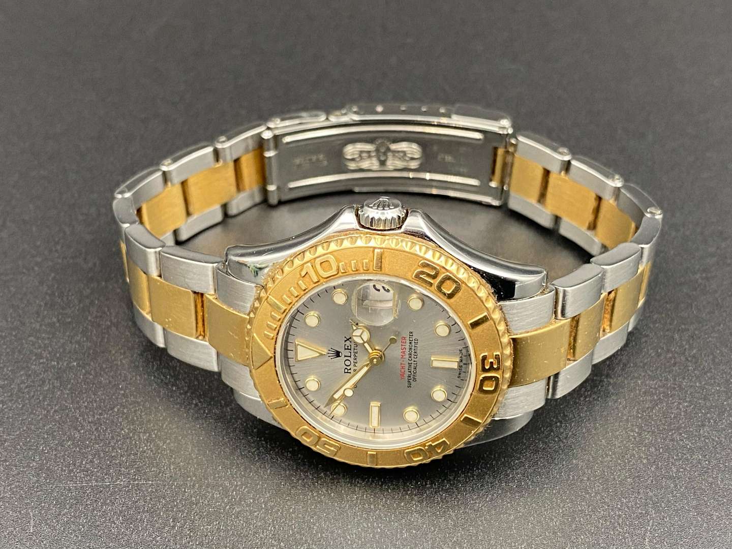 <p>ROLEX, YACHT-MASTER, stainless steel & gold, center seconds, calendar wristwatch, Ref 168623, K969098</p>
