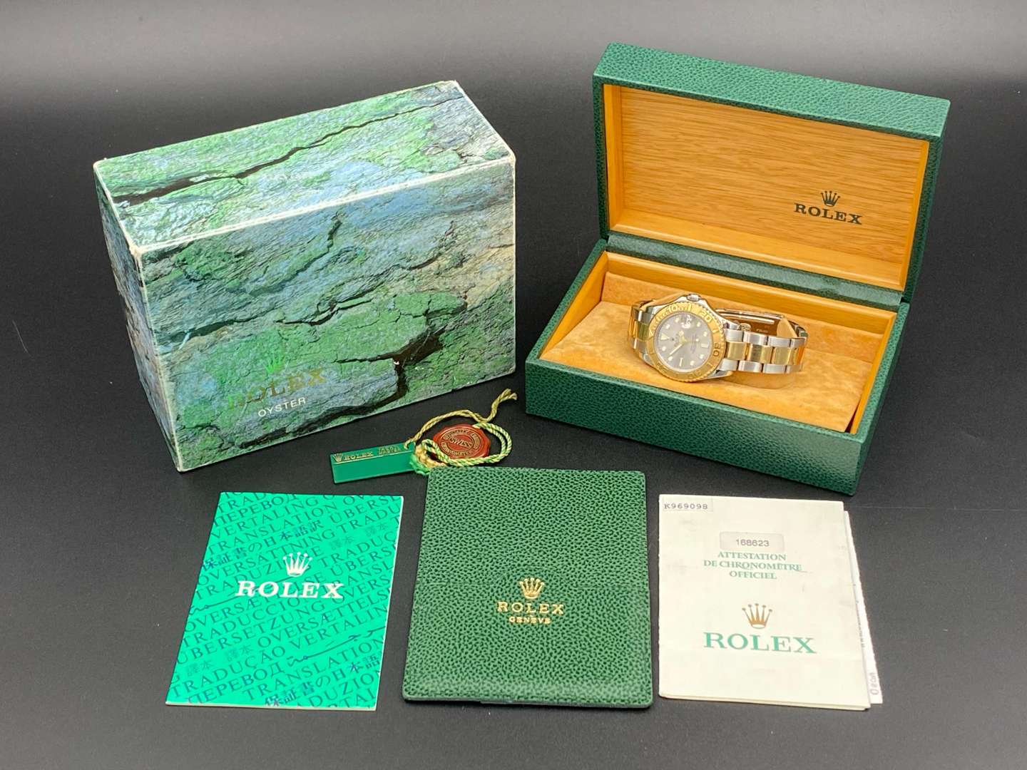 <p>ROLEX, YACHT-MASTER, stainless steel & gold, center seconds, calendar wristwatch, Ref 168623, K969098</p>