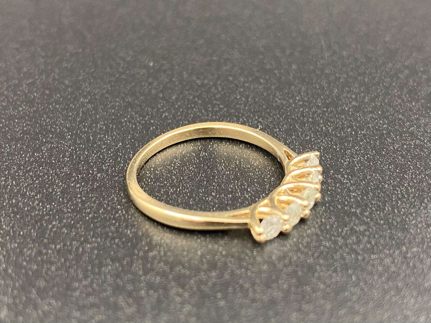 <p>A Diamond set, five stone, 9ct gold ring,</p>