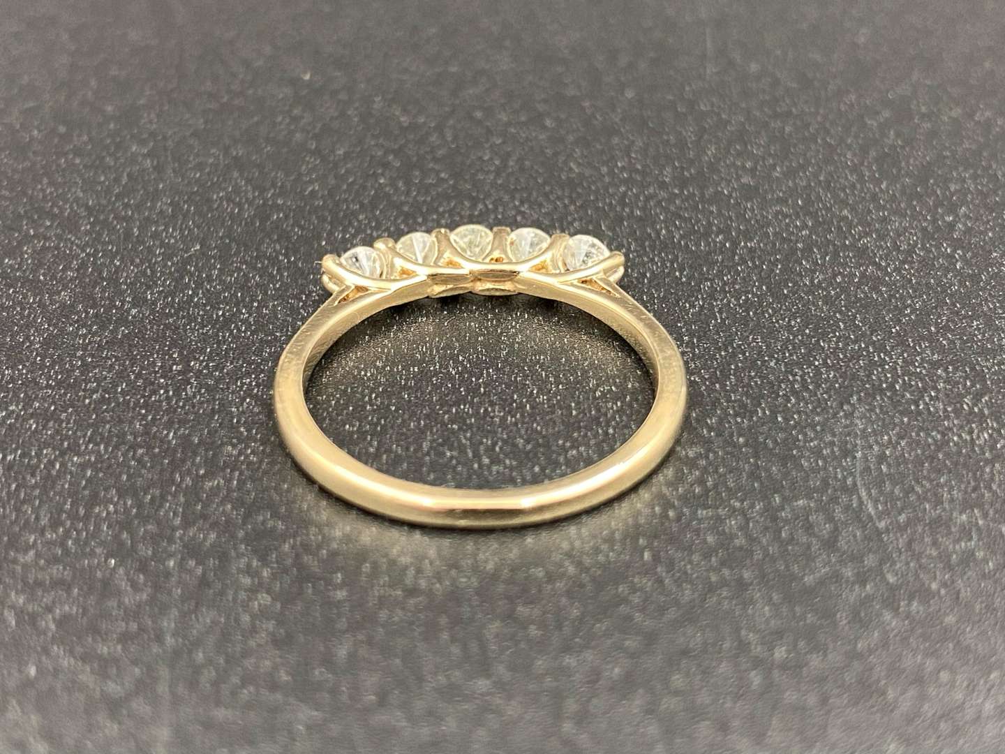 <p>A Diamond set, five stone, 9ct gold ring,</p>