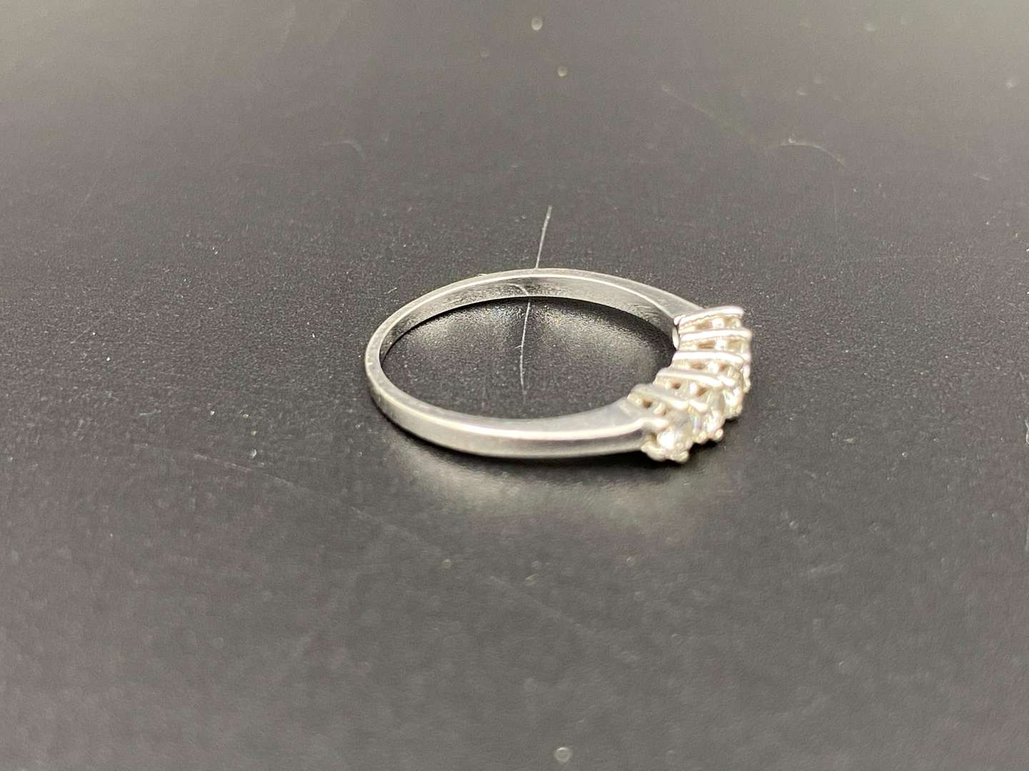 <p>A Diamond set, 9ct white gold ring,</p>