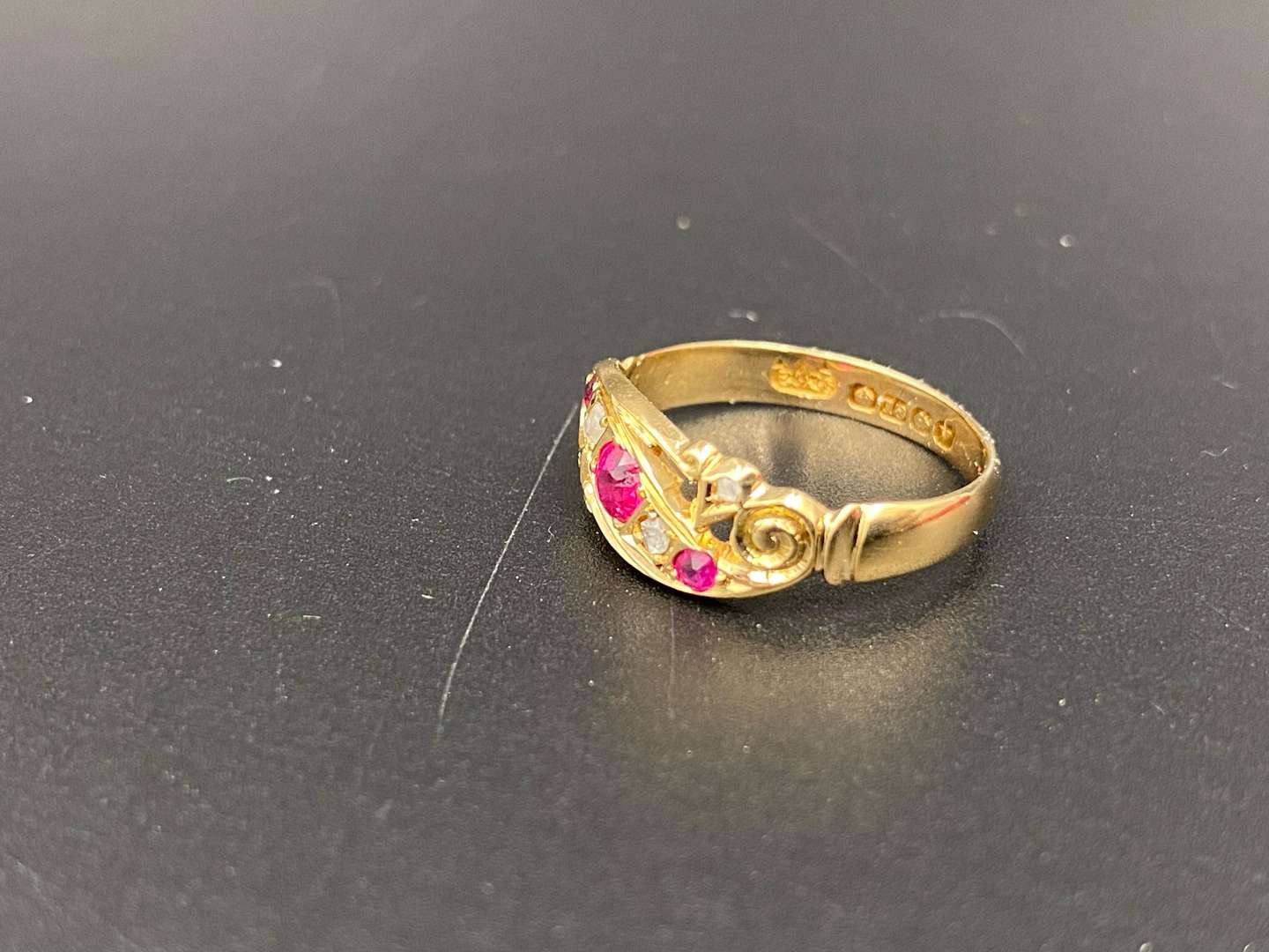 <p>Ruby & Diamond 18ct gold ring</p>