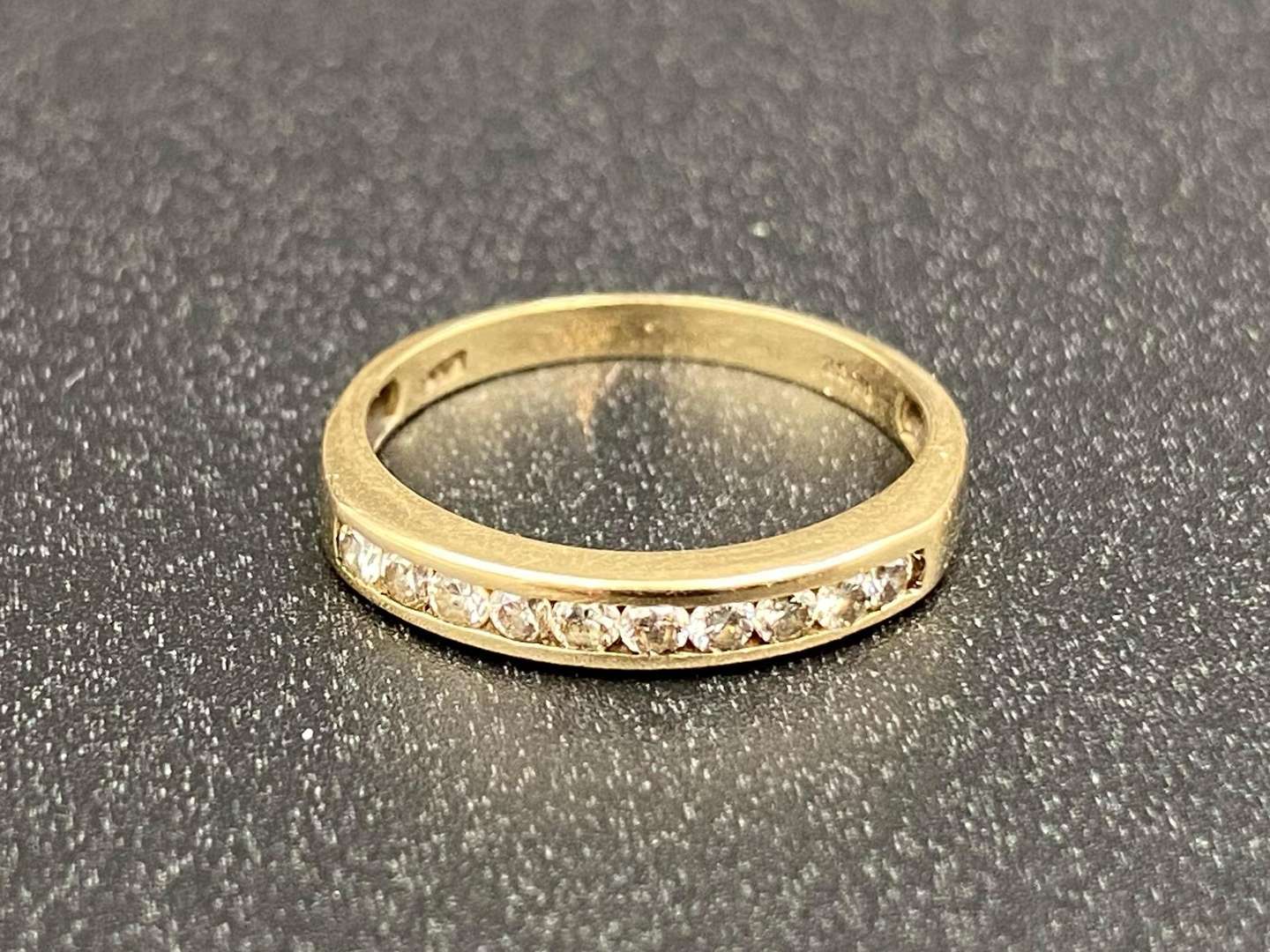 <p>A Diamond set, ½ Eternity ring,</p>