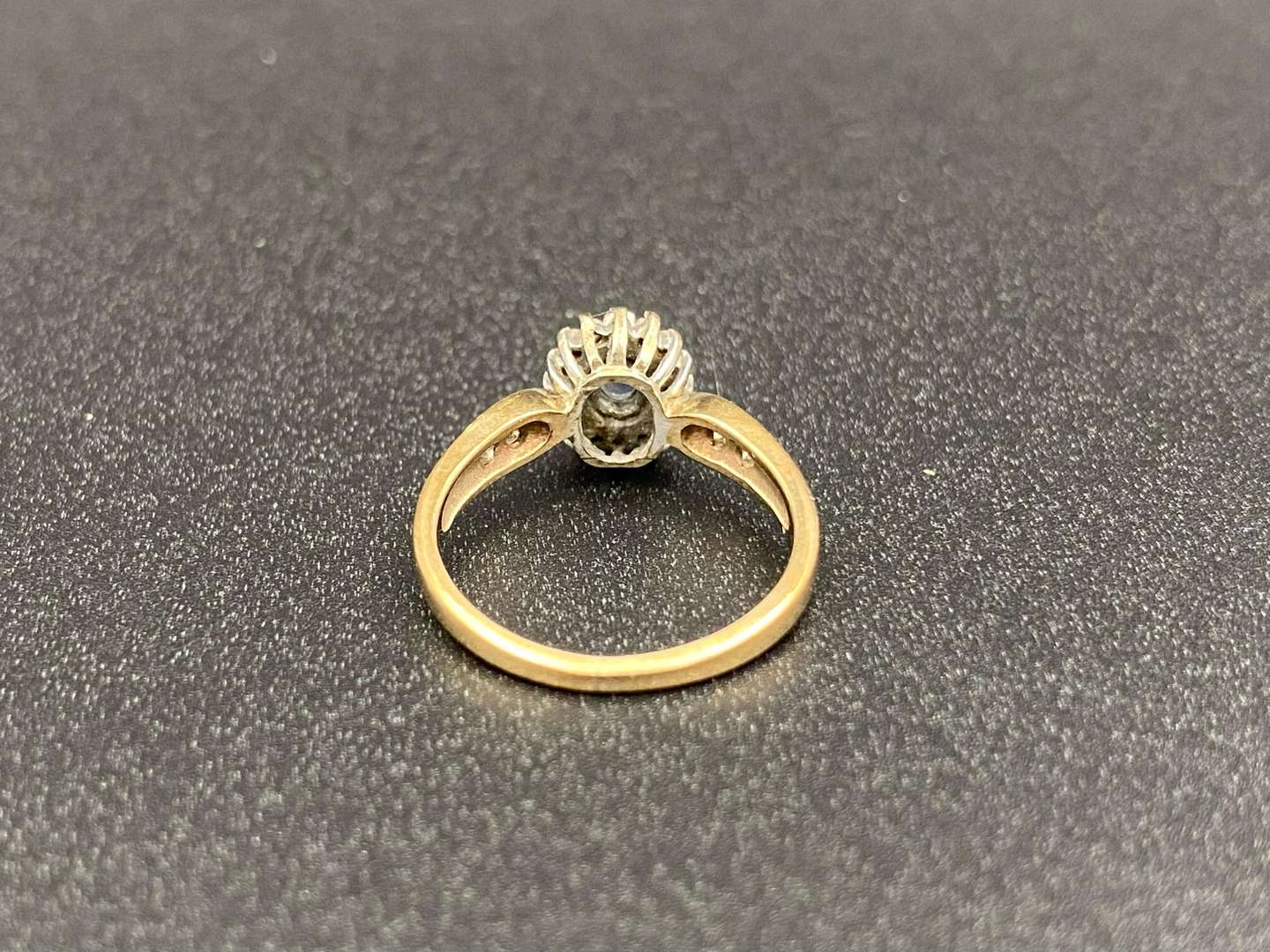 <p>A Saphire and Diamond Set, 9ct gold cluster ring,</p>