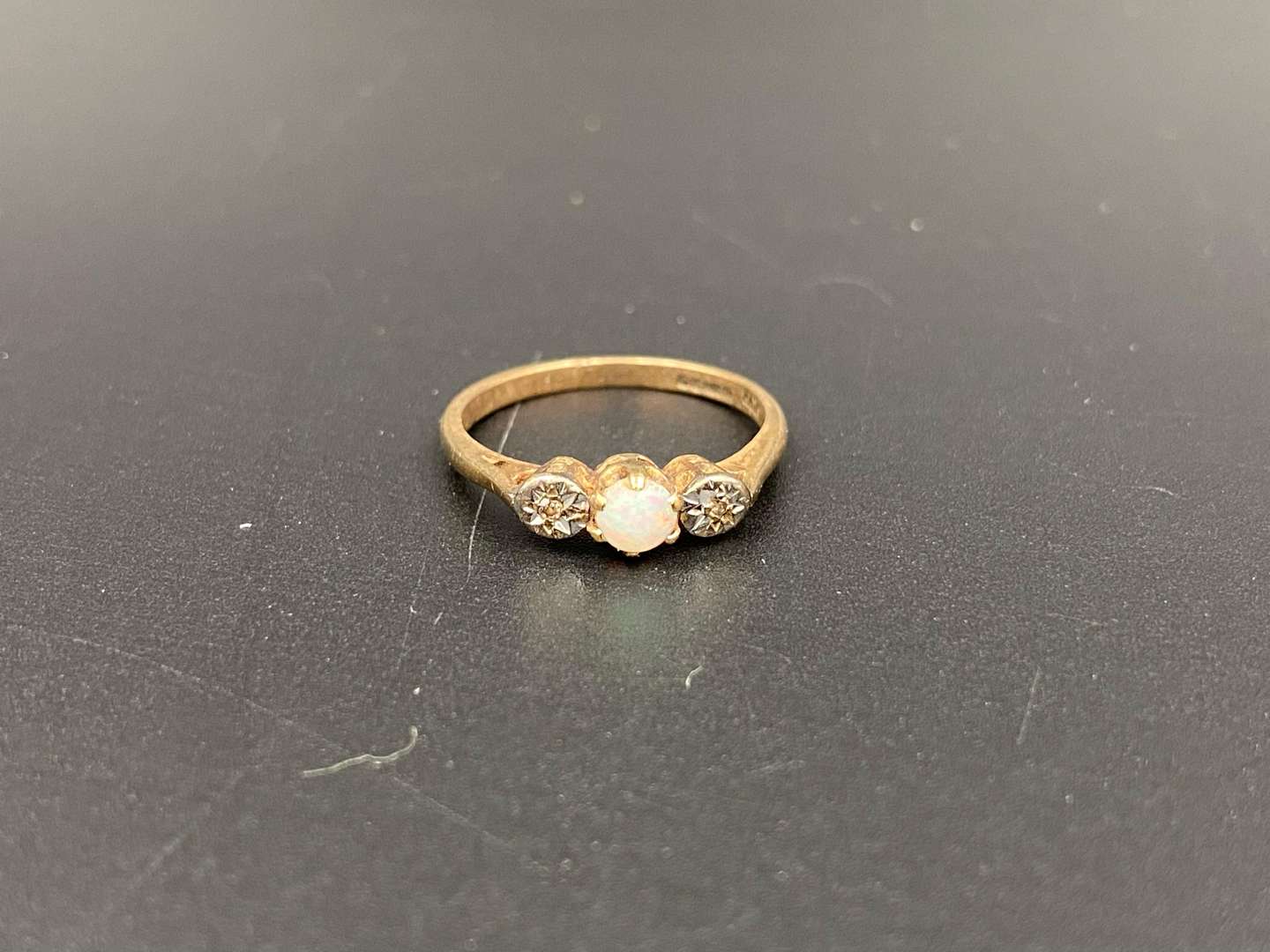 <p>An Emerald Ruby & Sapphire 9ct gold ring</p>