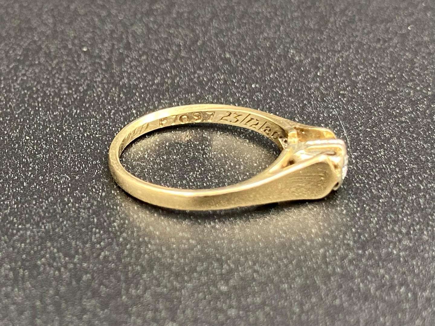 <p>A Diamond Solitaire set, 9ct gold ring,</p>
