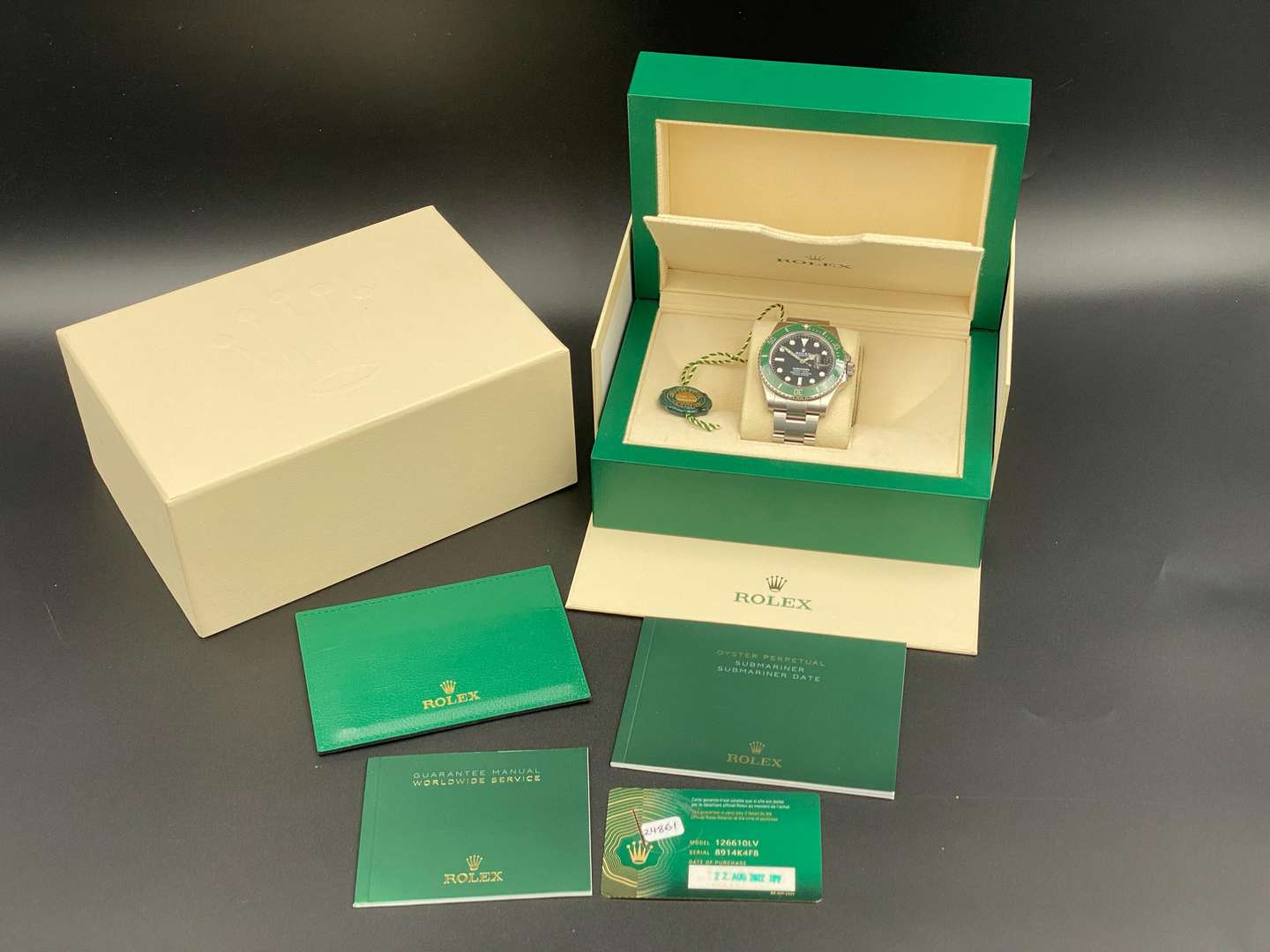 <p>ROLEX, Submariner, a stainless steel, center seconds, calendar wristwatch. Ref 126610LV, 8914K4F8</p>