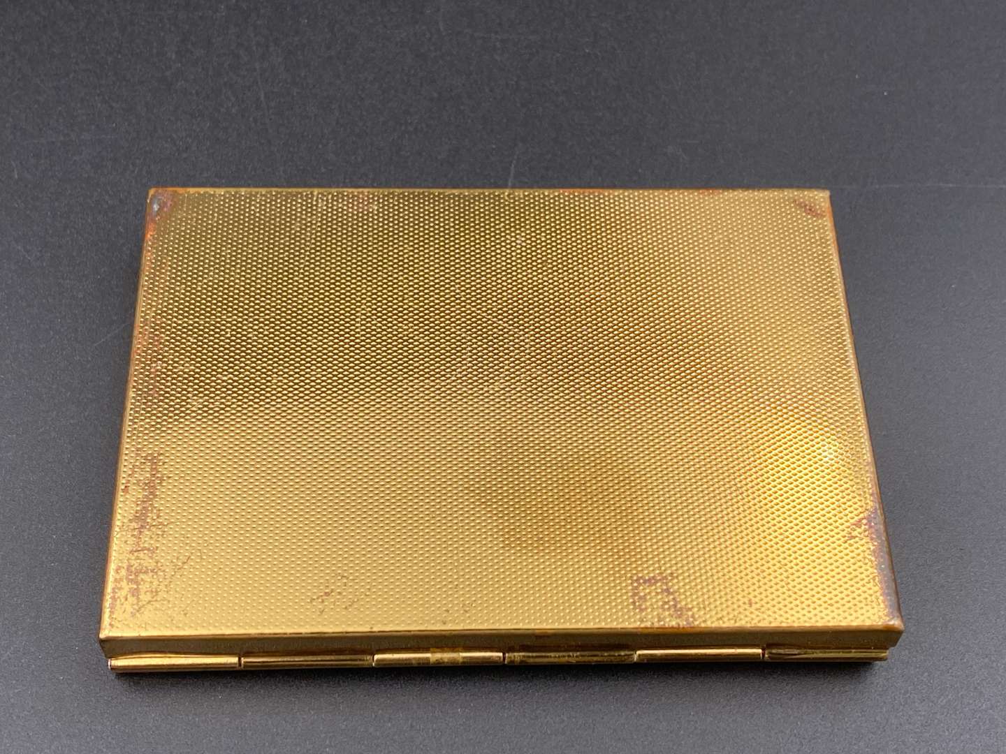 <p>GUCCI, enameled, rectangular gilt metal card/ cigarette case,</p>