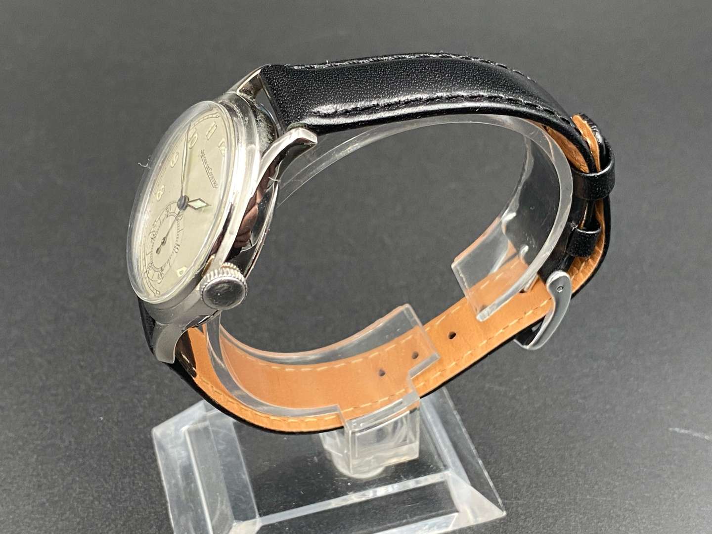 <p>JAEGER-LE COULTRE, mid 20th century stainless steel wrtistwatch, 306425,</p>