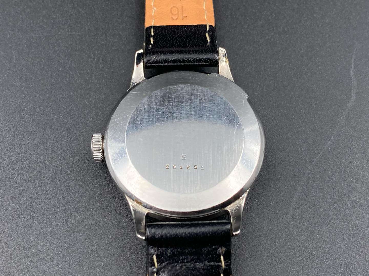 <p>JAEGER-LE COULTRE, mid 20th century stainless steel wrtistwatch, 306425,</p>