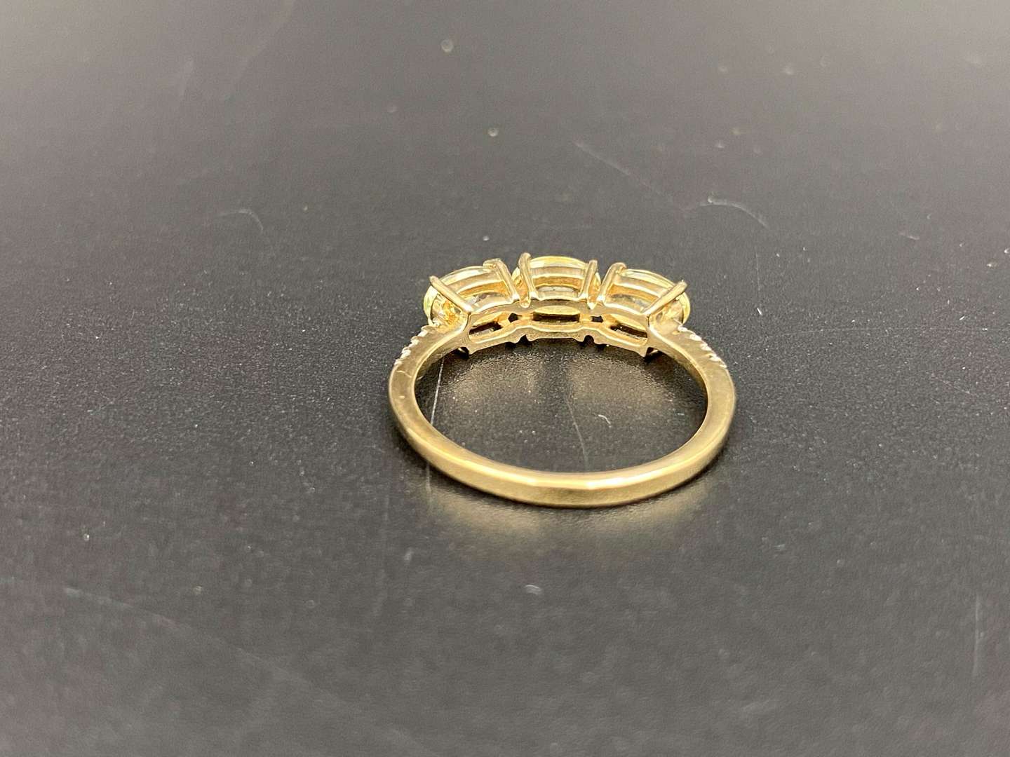 <p>A Lemon Quartz and Diamond set, 9ct gold ring,</p>