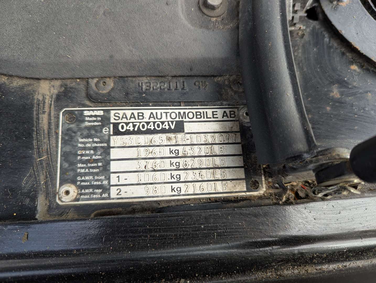 <p>1994 SAAB 9000 AERO T18</p>