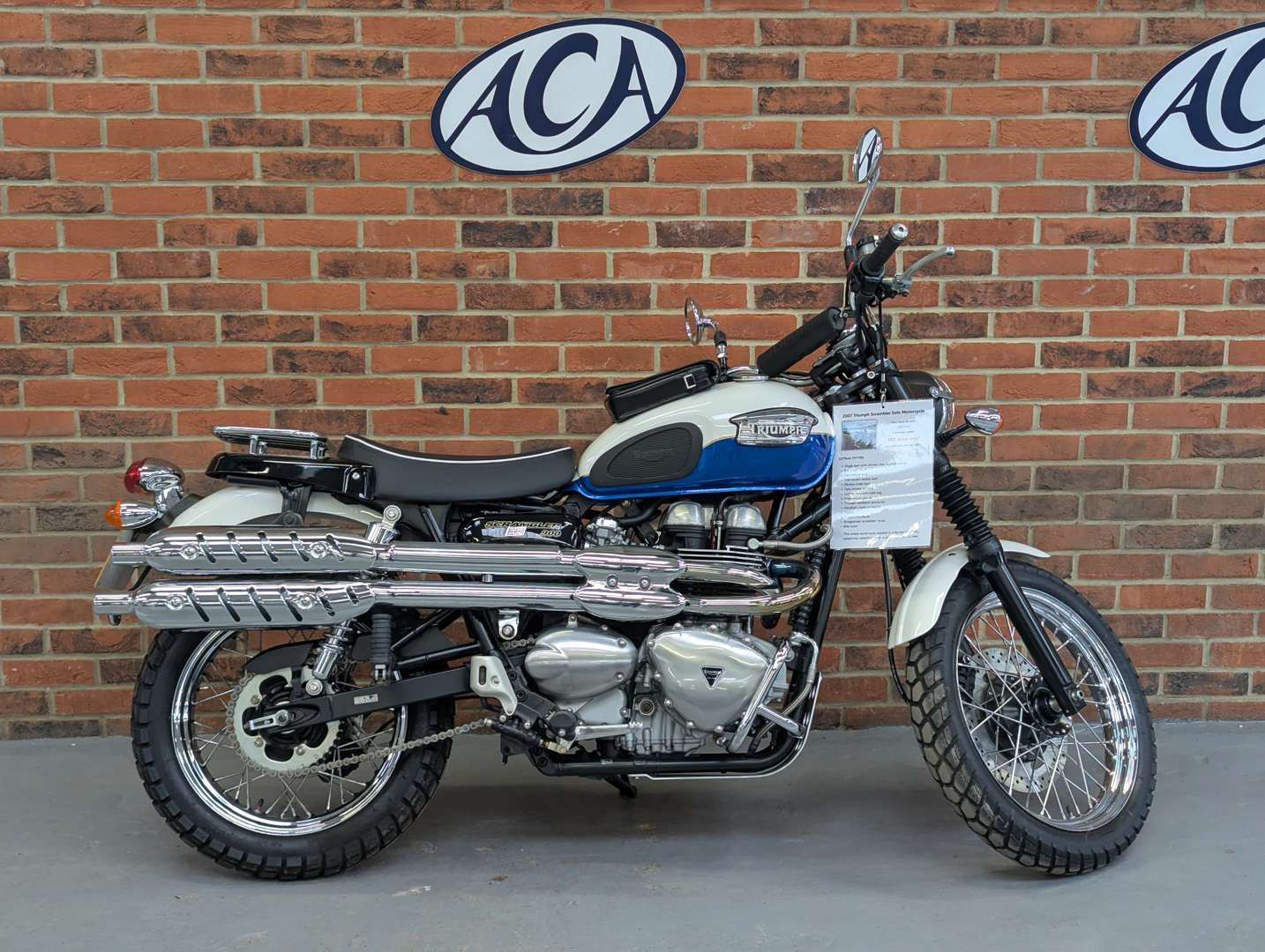 <p>2007 TRIUMPH BONNEVILLE SCRAMBLER 600 MILES</p>