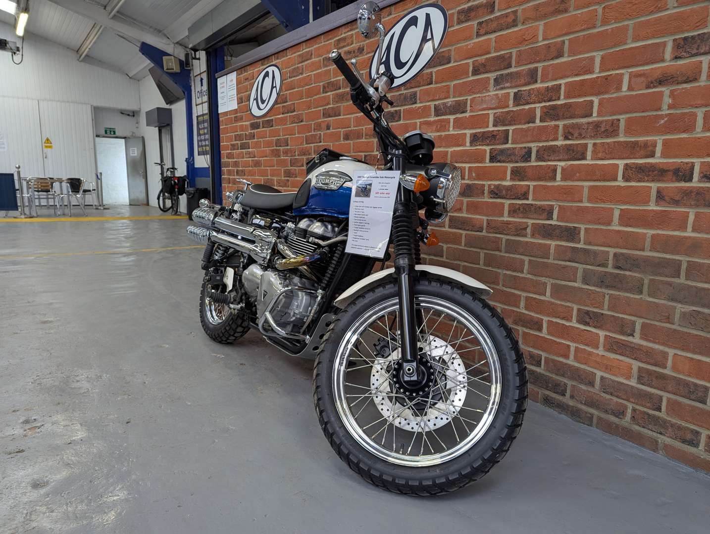 <p>2007 TRIUMPH BONNEVILLE SCRAMBLER 600 MILES</p>