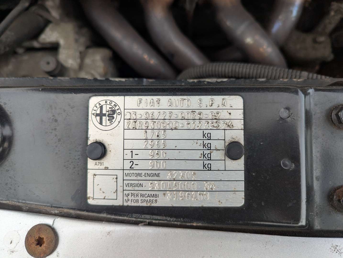 <p>2000 ALFA ROMEO 145 CLOVERLEAF</p>
