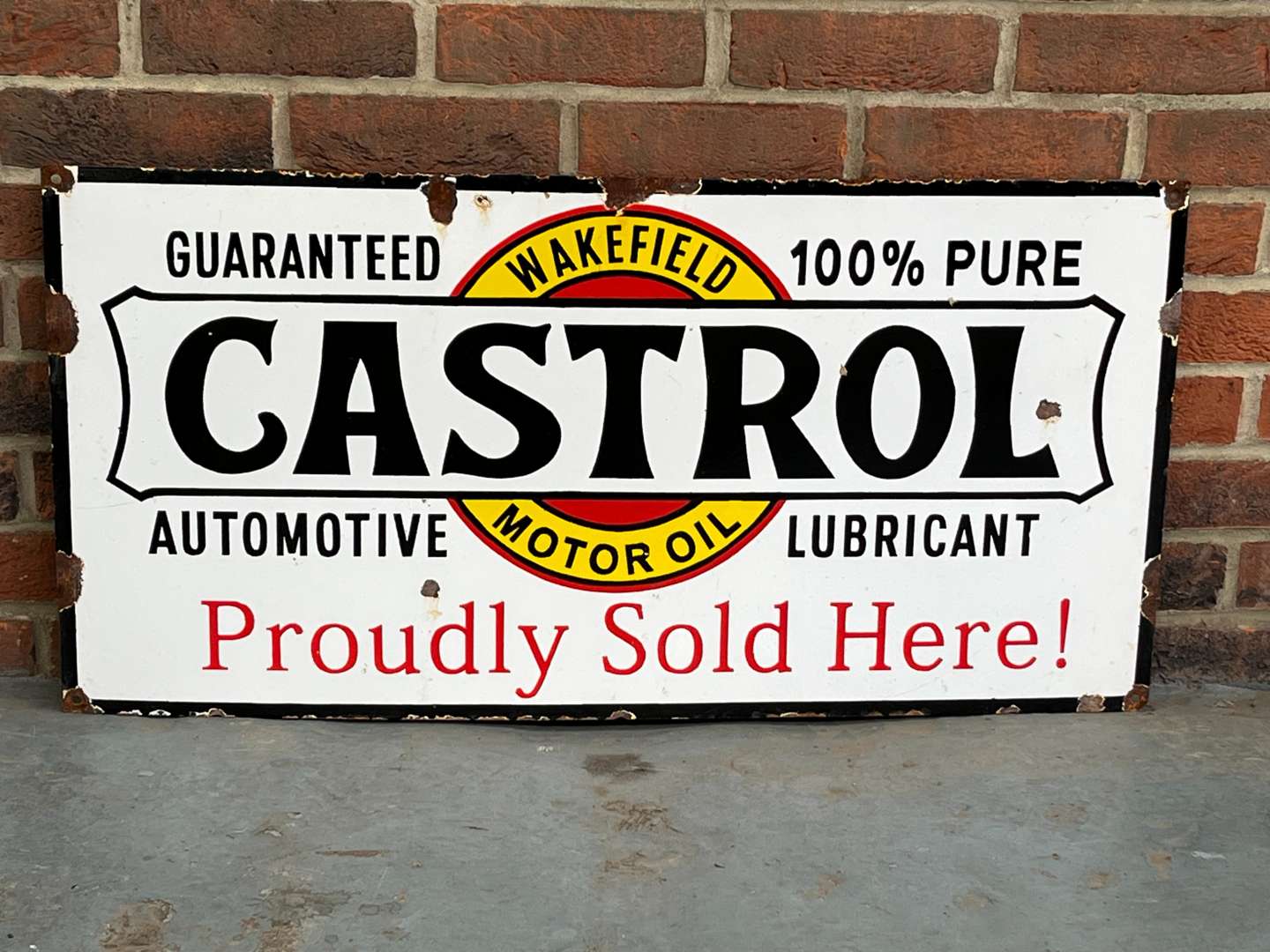 <p>Castrol Motor Oils Enamel Sign</p>