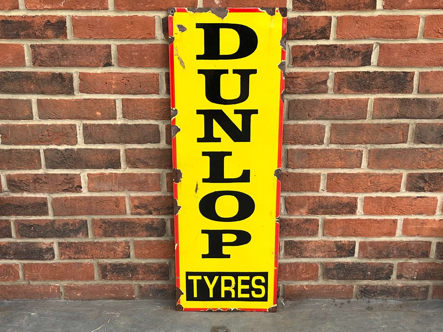 <p>Dunlop Tyres Enamel Sign</p>