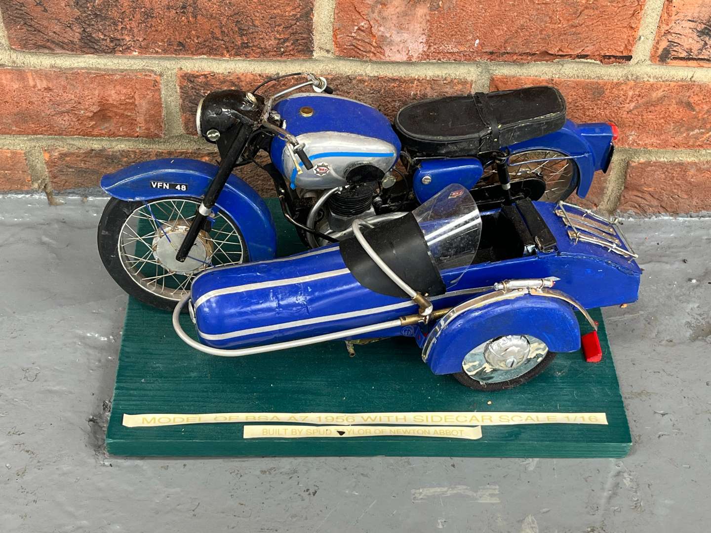 <p>Model of BSA Motorbike and Side Car</p>