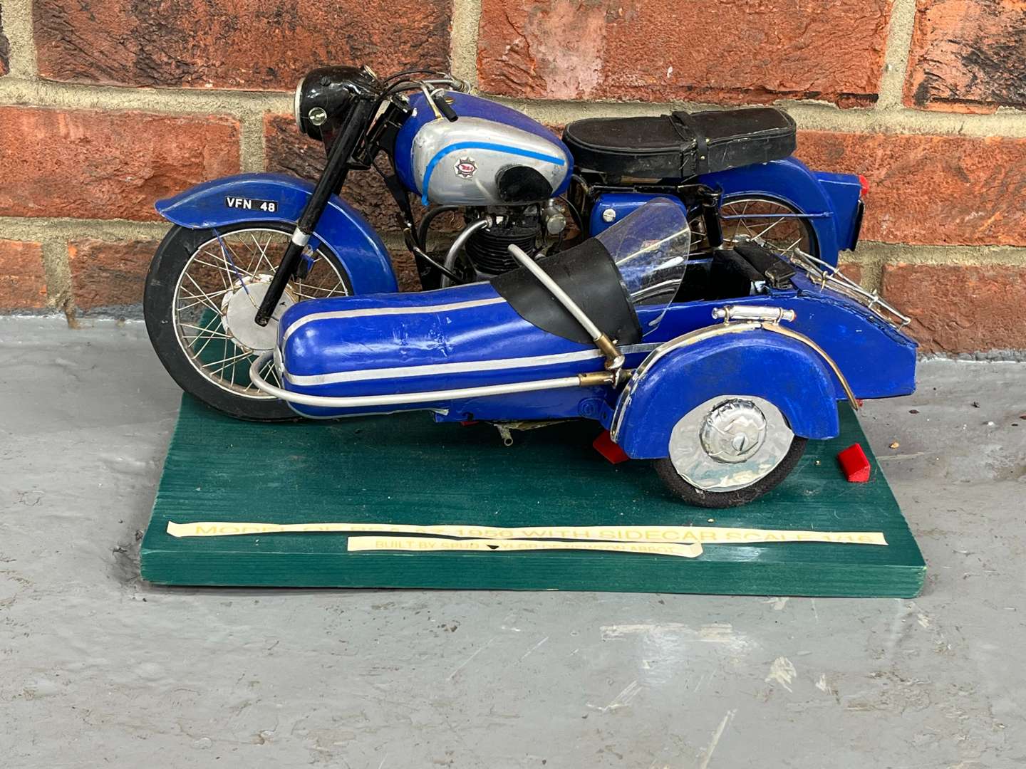 <p>Model of BSA Motorbike and Side Car</p>