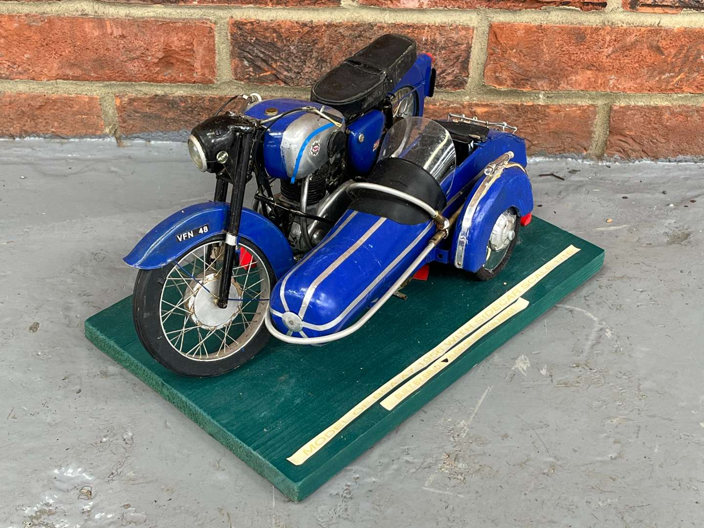 <p>Model of BSA Motorbike and Side Car</p>