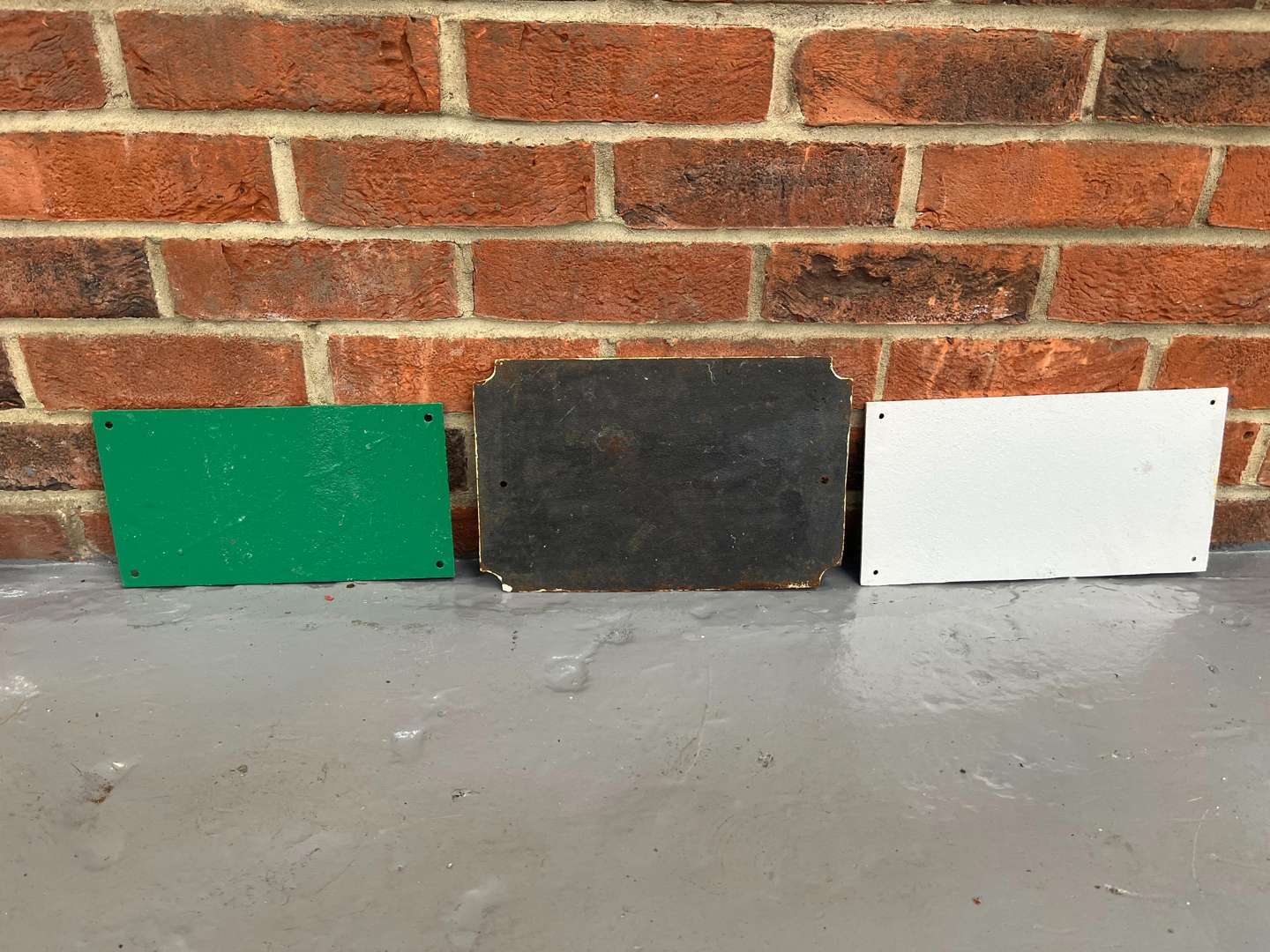 <p>Three Cast Iron Railways Signs</p>