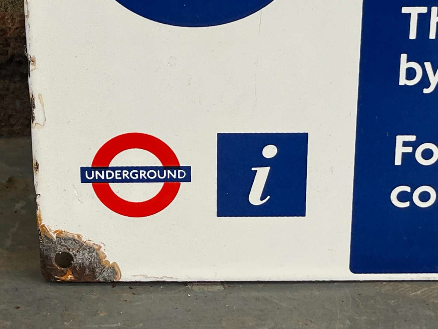 <p>London Underground Warning Enamel Sign&nbsp;</p>