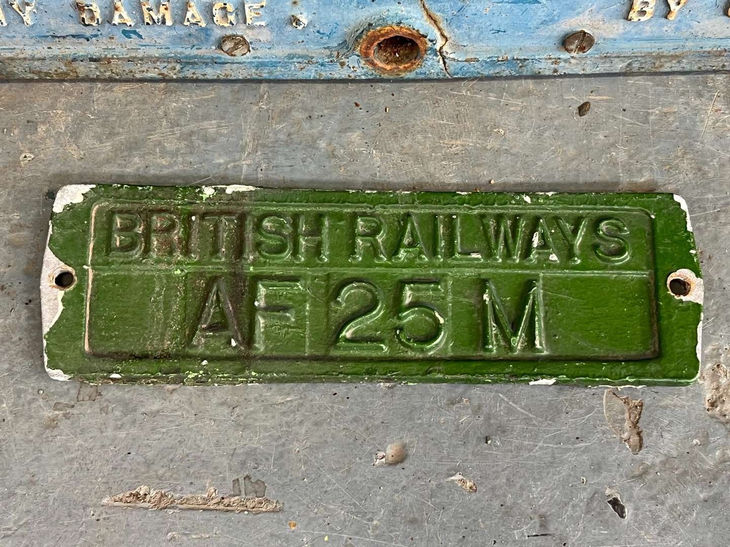 <p>Great Eastern Railway Caution Cast Iron Sign and British Railways Plate (2)</p>