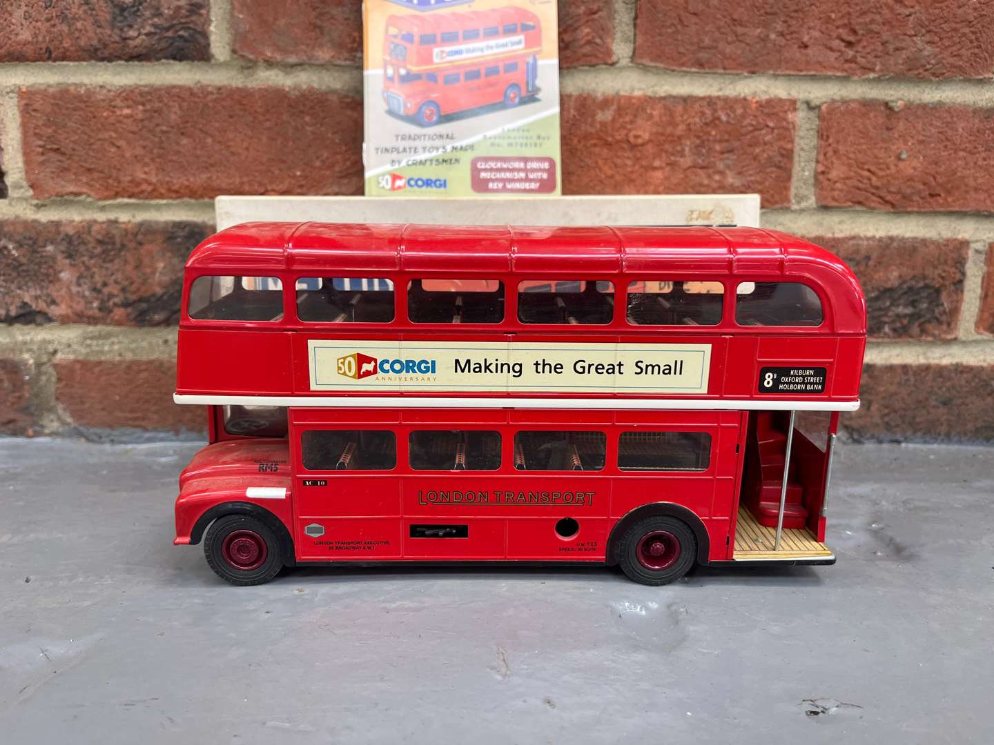 <p>Mettoy Corgi Anniversary Modern Tin Plate Double Decker Bus</p>